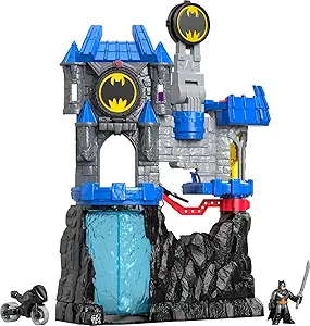 Fisher-Price Imaginext DC Super Friends Batman Toy, Wayne Manor Batcave Playset with Figure & Batcyle for Pretend Play Kids Ages 3+ Years